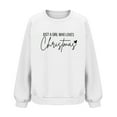 thumbnail image 6 of Busydd Christmas Sweatshirts for Women Fashion Vacation Ribbed Crewneck Sweatshirt Casual Loose Long Sleeve Pullover Sweatshirt L, 6 of 6