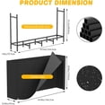 thumbnail image 3 of Support de Rangement pour Bois de Chauffage Extérieur avec Housse, Empileur de Bûches Intérieur en Métal Robuste avec Housse en Tissu Oxford 600D Résistant aux Intempéries, Support Organisateur de Rangement pour Poil de Bois pour Foyer, Noir, 3 of 8