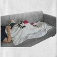 thumbnail image 6 of Love Soft Flannel Fleece Throw Blanket, Ink Brush Hand Lettering Sending You My Heart Modern Calligraphic Design, Cozy Plush for Indoor and Outdoor Use, 50" x 60", Hot Pink Black White, by Ambesonne, 6 of 6