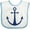White and Blue, variant on Inktastic Anchor Nautical Boys or Girls Baby Bib