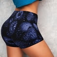 thumbnail image 4 of Balery Blue-Purple Raspberries Pantalones cortos de entrenamiento estampados para mujer, sin costuras, ajustados, para gimnasio, yoga, correr, deportes, ejercicio activo, fitness.-XX-Large, 4 of 8