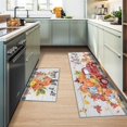 thumbnail image 2 of Fall Kitchen Mats for Floor Set of 2,Hello Fall Floor Mat Pumpkin Kitchen Mat Anti-Slip Rubber, Autumn Thanksgiving Day Comfort Standing Decorative Rugs and Mat 17'' X 47'' + 17”x30“, 2 of 7
