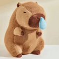 thumbnail image 4 of Carpincho de peluche de simulación de capibara, juguete de anime esponjoso, lindo muñeco de peluche, muñeco de peluche suave, regalos de Navidad y Acción de Gracias para niña, 4 of 4