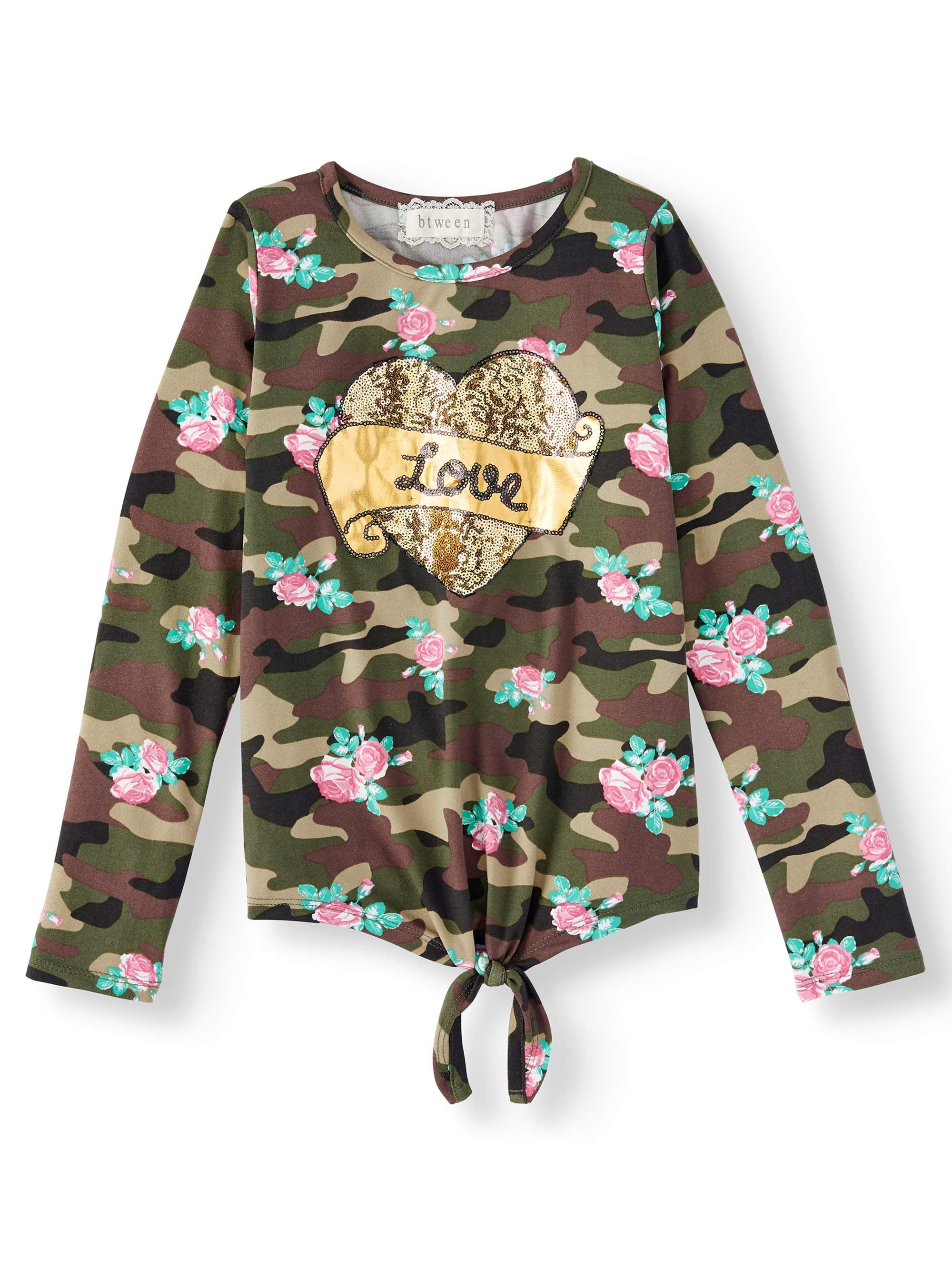 girls camo t shirt