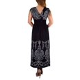thumbnail image 2 of Peach Couture Womens Tahiti Summer Exotic Boho Casual Maxi Dress (Black, M), 2 of 2
