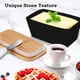 thumbnail image 4 of Ceramic Stoneware With Lid Butter Set Bread And Container With Knife Wooden Lid Non-slip Base, 4 of 8