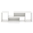 thumbnail image 7 of Costway 2 PCS Adjustable TV Stands with Storage Cubes for TVs up to 55 Inches Cabinets White, 7 of 7