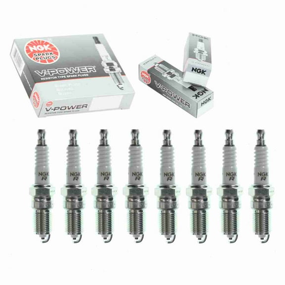 8 pc NGK V-Power Spark Plugs compatible with Cadillac Escalade 5.3L 5.7L 6.0L 6.2L V8 1999-2014