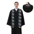 thumbnail image 4 of Daiia Ocean Seahorse Pattern Graduation Shawl Stole – Satin Graduation Stole Academic Stole Non-Slip Design-Sharp Corner, 4 of 7