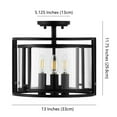 thumbnail image 4 of SAFAVIEH Yarlin 13 in. Mid-century 3-Light Orb Metal Mount Light with Clear Shade, 4 of 4