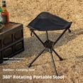 thumbnail image 5 of Portable Folding Tripod Stool 360 Rotating Camping Stool High Carbon Steel Oxford Cloth Fishing Chair For Outdoor Hiking Picnic Beach Travel, 5 of 8