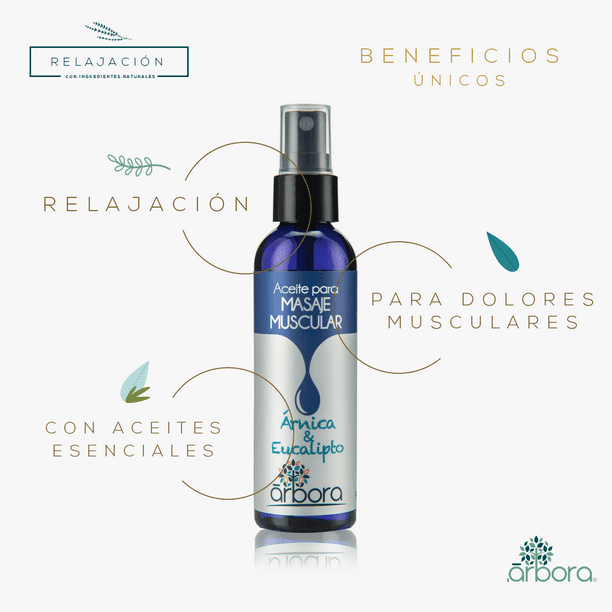 Aceite Masaje Muscular Arnica Eucalipto P Dolor Muscular. ARBORA NA Walmart en linea