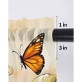 thumbnail image 6 of Sunflower Curtains 63 Inch Length, Sheer Curtains for Bedroom Living Room Window Butterfly Spring Floral Retro Rod Pocket Voile Drapes Kitchen Curtains Small Half Window 42"x63" 2 Panels, 6 of 6
