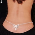 thumbnail image 4 of HEVIRGO Femmes Strass Papillon Danse Corps Ventre Taille Chaîne Bijoux de Mode, 4, 4 of 7