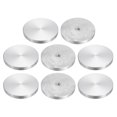 thumbnail image 1 of Unique Bargains M8 Thread 60mm Diameter Round Shape Aluminum Disc Hardware 8pack Aluminum Circle Disc Glass Top Adapter for Glass Table, 1 of 5