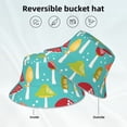 thumbnail image 5 of Kll Mushrooms Bucket Hat For Women Men Packable Travel Beach Sun Hat Outdoor Rave Accessories Reflective Fisherman Cap, 5 of 9