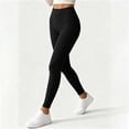 thumbnail image 2 of Yoga Pants for Womens - High Elastic Waist Solid Color Sport Workout Tight Long Pants S, 2 of 6