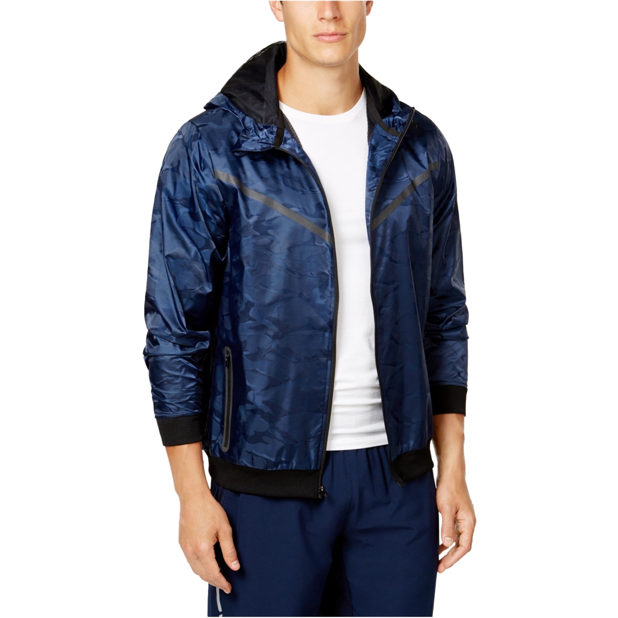 Ideology Mens Camo Windbreaker Jacket