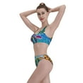 thumbnail image 6 of Picia Little Sea Turtles Women's High Waisted Bikini Scoop Neck Swimsuit Two Pieces Bathing Suit-Small, 6 of 8