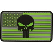 Voodoo Tactical VDT07-0813000000 Punisher Flag, Hi-Viz Green & Gray