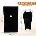 thumbnail image 2 of Funda de Reloj de Terciopelo Uxcell, Estuche de Viaje para Reloj, Bolsa de Almacenamiento Suave con Botón de Presión para Regalo, Negro, 2 of 6