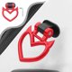 thumbnail image 1 of Anillo decorativo de gancho para remolque de cuerno de vaca para exterior de coche | Adhesivo de plástico para carreras y personalización | Ajuste universal para coches y camiones, 1 of 6