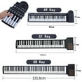 thumbnail image 4 of Electronic Hand Roll Piano 49 61 88 Key Beginner Keyboard Instruments Kids Learning Toys for Children Boys Musical Girls Music 88 Key-(Opp Bag), 4 of 6