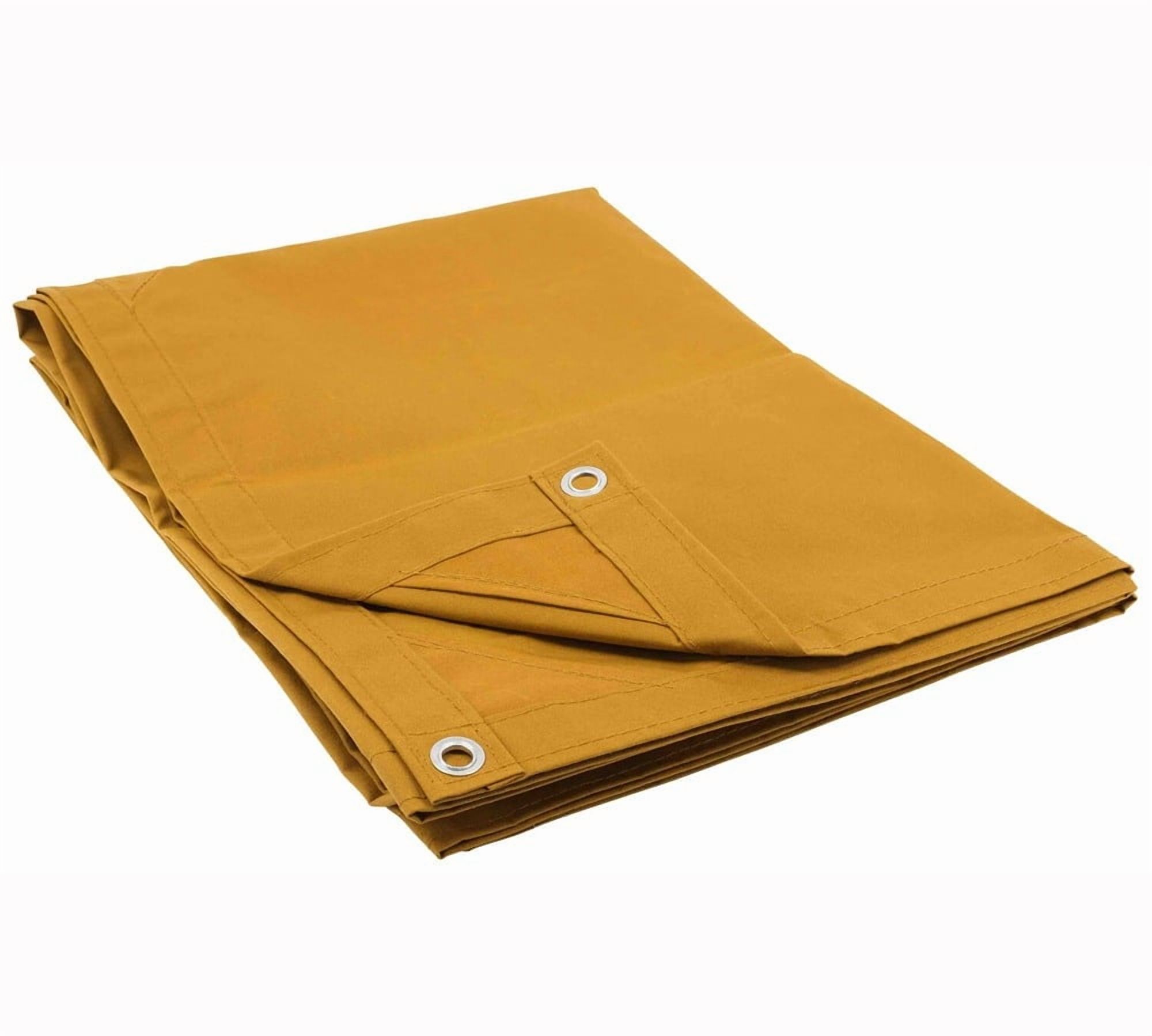 Mytee Products 10x16 Ft Tan Canvas Tarp - 12oz Heavy Duty, Water Resistant, 21 Mil