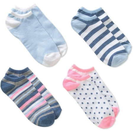 No Boundaries Polka Dots 4pk No Show Sock