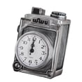 thumbnail image 3 of Reloj despertador retro con adorno para mesita de noche, modelo de cámara decorativa novedosa, reloj silencioso, reloj antiguo para estante del hogar Gris, 3 of 8