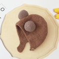 thumbnail image 5 of Sunjoy Tech Fall Winter Children Hat Knitted Cartoon Ear Decor Warm Ear Protection Infant Baby Cap Beanie Thick Soft Elastic Button Closure Unisex Anti-slip Lightweight Hat, 5 of 7