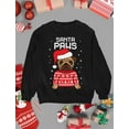 thumbnail image 3 of Tstars Men’s Santa Paws Pug Dog Christmas Sweatshirt – Funny Holiday Gift for Dog Lovers, 3 of 6