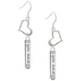 thumbnail image 1 of Delight Jewelry Live the Life You Have Imagined Bar Open Heart French Earrings, 1 of 4