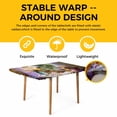 thumbnail image 4 of Spring Flowers Table Cloths for 4 Foot Rectangle Tables, Vintage Middle Century Abstract Oil Painting Patio Waterproof Elastic Fitted Tablecloths, Washable Rectangular Table Cover for Camping, 4 of 8