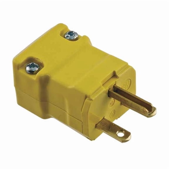 Hubbell Wiring Device-Kellems Straight Blade Plug,Yllw,15 A,Hng,6-15P HBL5666VY