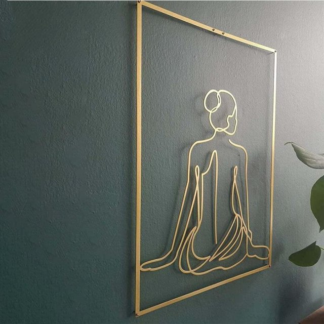 Esculturas de pared, acrílico, decoración de pared, adornos de pared, fácil instalación, ideal para colgar piezas , decoración de pared Atrás BLESIY Mujer arte de la pared