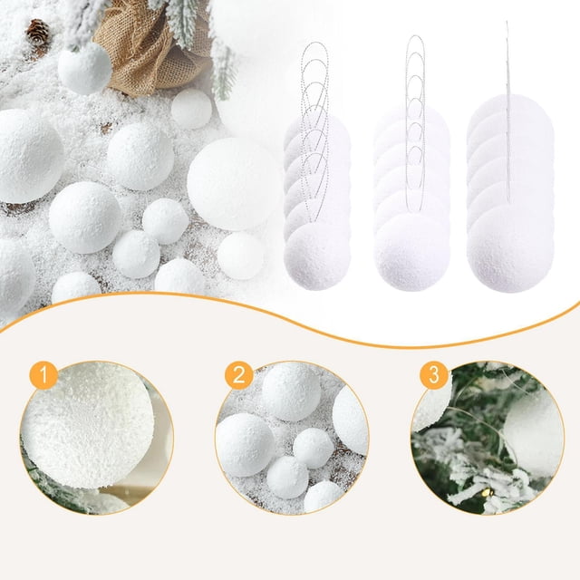 18 bolas navideñas para decorar el de con lazo para colgar, adornos navideños reutilizables para festivales, tiendas y año Nuevo.