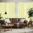thumbnail image 2 of Ambesonne Checkered Window Curtains, Daisy Butterfly, Each 28" W x 63" L, Pale Blue Pale Blue, 2 of 5