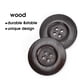 thumbnail image 5 of 30 Piezas Botones de Madera Redondos, Manualidades Bricolaje Abrigo Ropa Accesorio Duradero Impermeable Bisonte para Manualidades de Costura Bricolaje 40 mm Amonsee No, 5 of 7