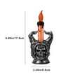 thumbnail image 3 of Halloween Skull Halloween Candelabra Decorations Indoor,Halloween Candles Holder with LED Lights for Scary House Mansion Decor,Battery Operated Timer Candlesticks for Table Home Party, 3 of 7