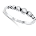 thumbnail image 4 of Vintage Graduated Bead Ring .925 Sterling Silver Band Jewelry Female Male Unisex Size 9, 4 of 4