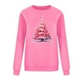 thumbnail image 6 of Women’s Long Sleeve Christmas Sweatshirt with Xmas Tree Print Loose Fit Crewneck Pullover Casual Holiday Top for Fall and Winter 2025 Festive Outfit, 6 of 6