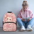 thumbnail image 2 of KUIFORTI Pink Cat Children's Backpack 17 Inch Polyester Kids School Bag Large Capacity Girls Bookbag for Elementary Primary Middle Back to School Gifts, 2 of 7