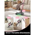 thumbnail image 5 of Cordless Vacuum Cleaner, 10 in 1 Stick Vacuum with Powerful Suction, Hose, Green LED Light, Anti-Tangle Brush, Lightweight Rechargeable Vacuum Cleaner for Home, Hardwood Floors, Carpets,Pink, 5 of 10
