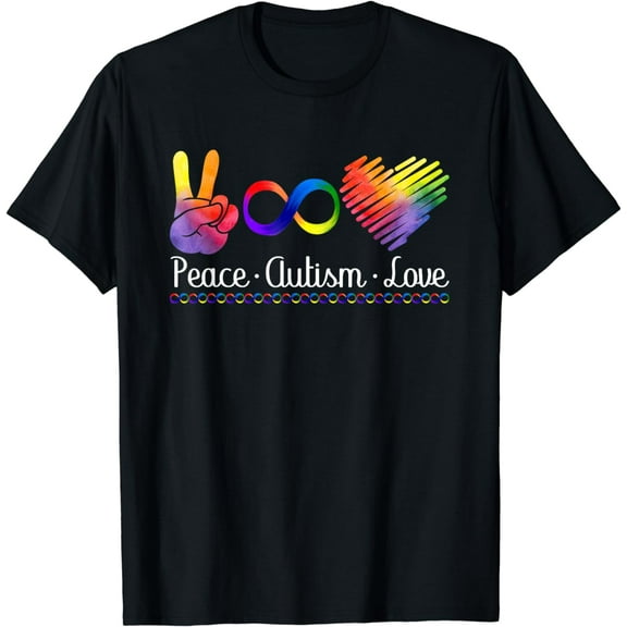 Peace Autism Love Infinity Symbol Autism Awareness T-Shirt