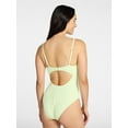 thumbnail image 3 of Time and Tru Women's and Women's Plus Size Eyelet Embroidered V Wire One Piece Swimsuit, Sizes XS-3X, 3 of 5