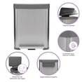 thumbnail image 3 of Bote De Basura De Acero Inoxidable Home Styles 50 L Plateado, 3 of 9
