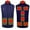 Blue#07, variant on Heating Vest for Men Women Winter Plus Size Unisex Zipper Key Press Control 2 Heating Jacket Heated USB Charging Version