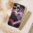 thumbnail image 6 of Gothic Heart iPhone Case with Pink Glitter Dust Edgy Romantic Design for Teens Couples Perfect for Valentine’s Day Compatible with iPhone 11/12/13/14/15/16 Pro Max Plus, 6 of 9
