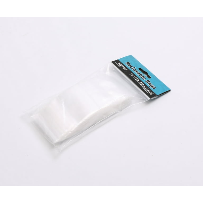 100 Baggies W 2X1.5 H Small Reclosable Seal Clear Plastic Poly Bag 